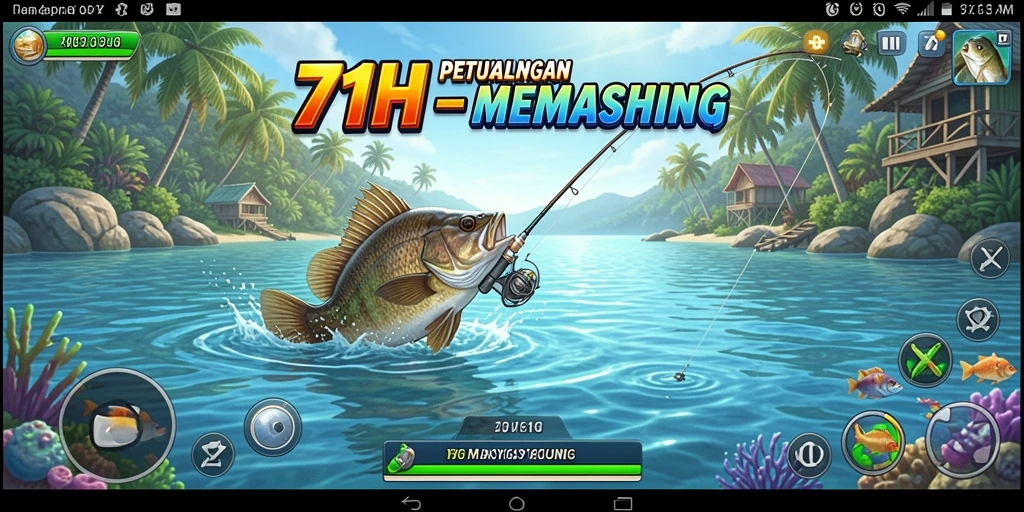 Tampilan gameplay 71H yang menakjubkan saat memancing.