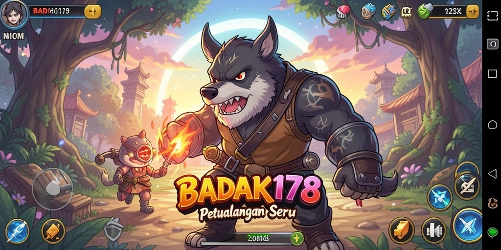 Tampilan gameplay BADAK178 yang memukau dan penuh warna.