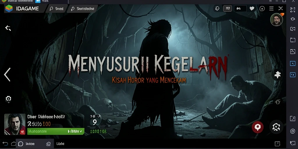 Screenshot IDAGAME menampilkan suasana mencekam dan gameplay horor yang intens.