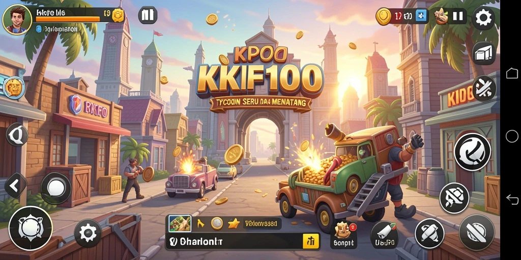 Tampilan gameplay KPK100 yang menggugah untuk membangun kerajaan bisnis.