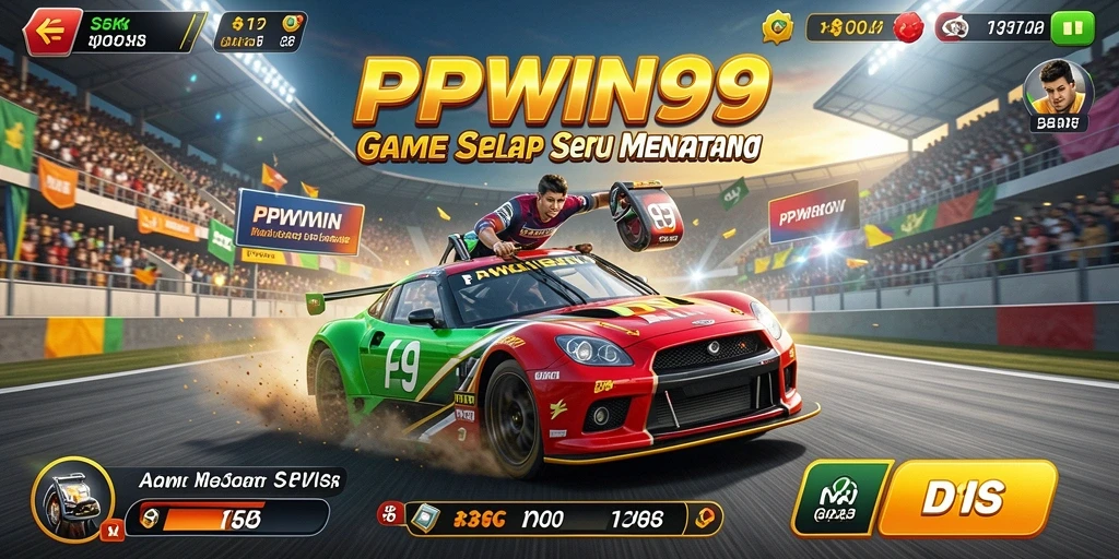Gameplay balapan seru di PPWIN99 yang menampilkan mobil cepat.
