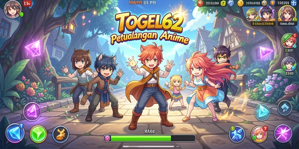 Gameplay TOGEL62 dengan karakter anime yang beraksi seru.