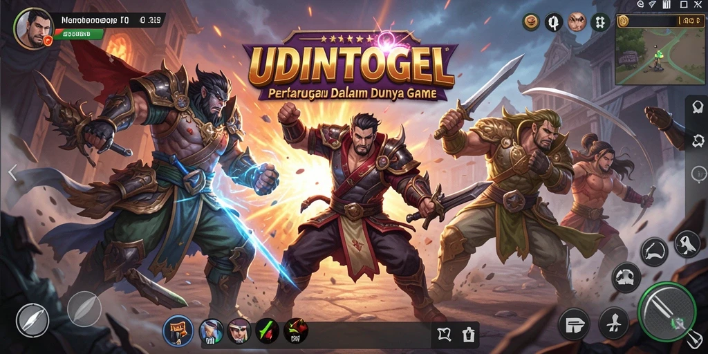 Tampilan gameplay mendebarkan dari pertarungan di UDINTOGEL.